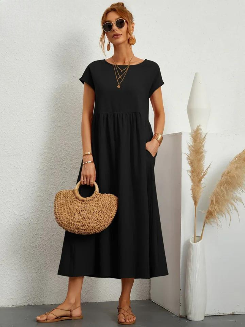 Marcia | Vestido de verano de tela premium en estilo Floating