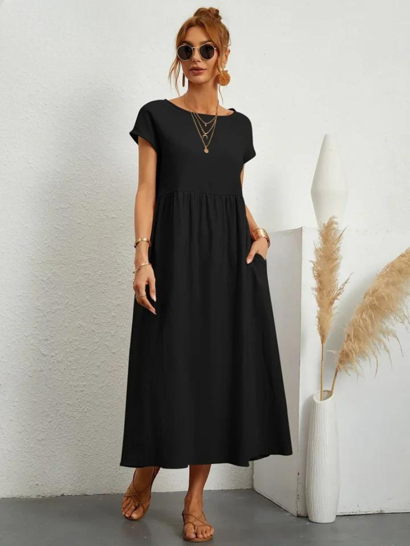 Marcia | Vestido de verano de tela premium en estilo Floating