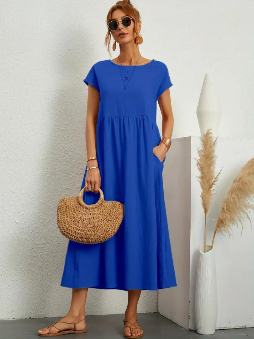 Marcia | Vestido de verano de tela premium en estilo Floating