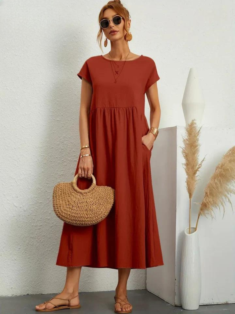 Marcia | Vestido de verano de tela premium en estilo Floating