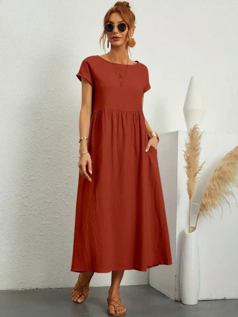 Marcia | Vestido de verano de tela premium en estilo Floating