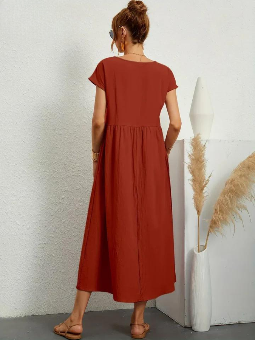 Marcia | Vestido de verano de tela premium en estilo Floating