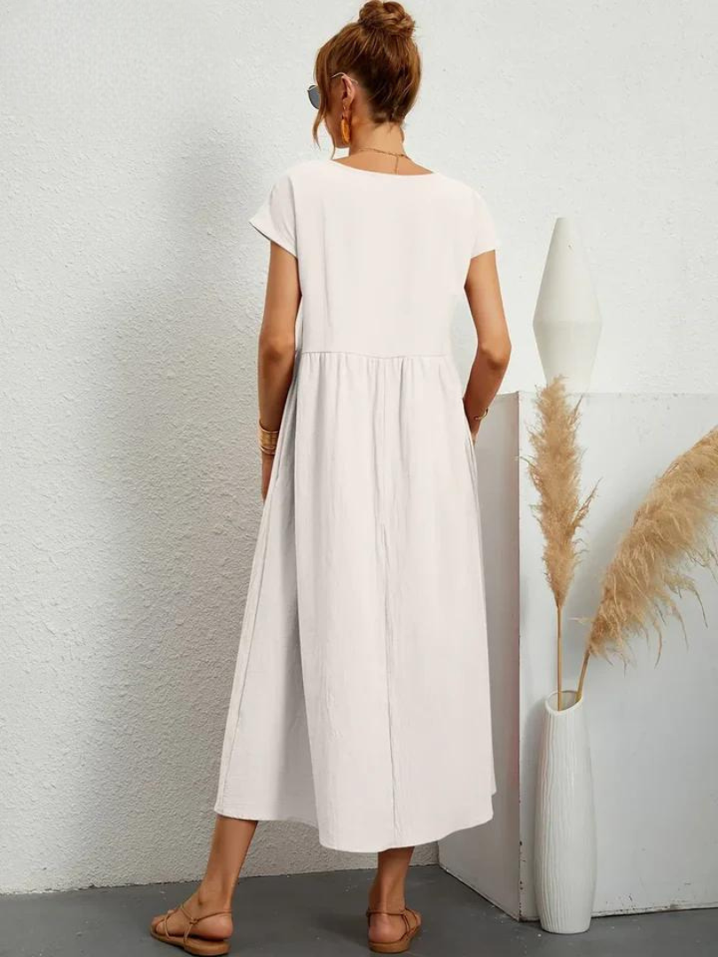 Marcia | Vestido de verano de tela premium en estilo Floating