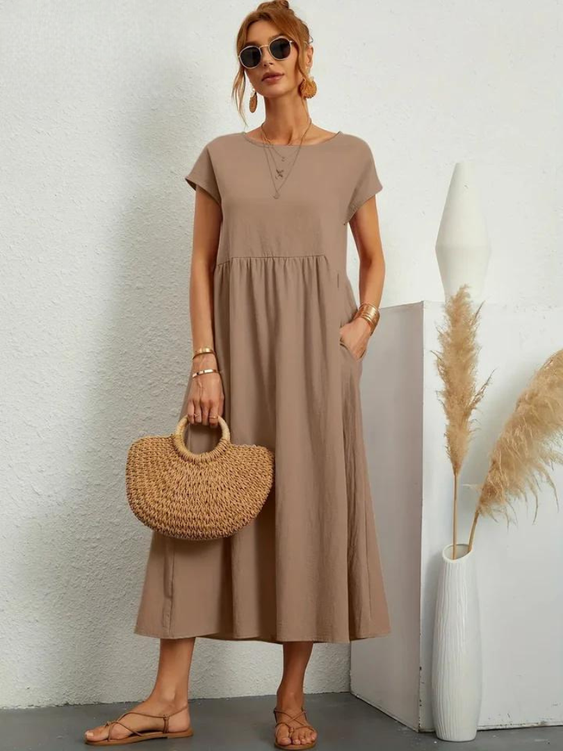 Marcia | Vestido de verano de tela premium en estilo Floating