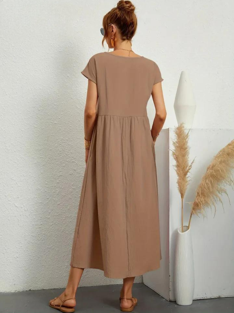 Marcia | Vestido de verano de tela premium en estilo Floating