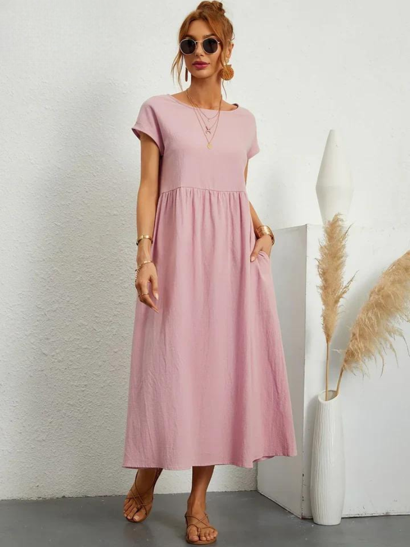 Marcia | Vestido de verano de tela premium en estilo Floating