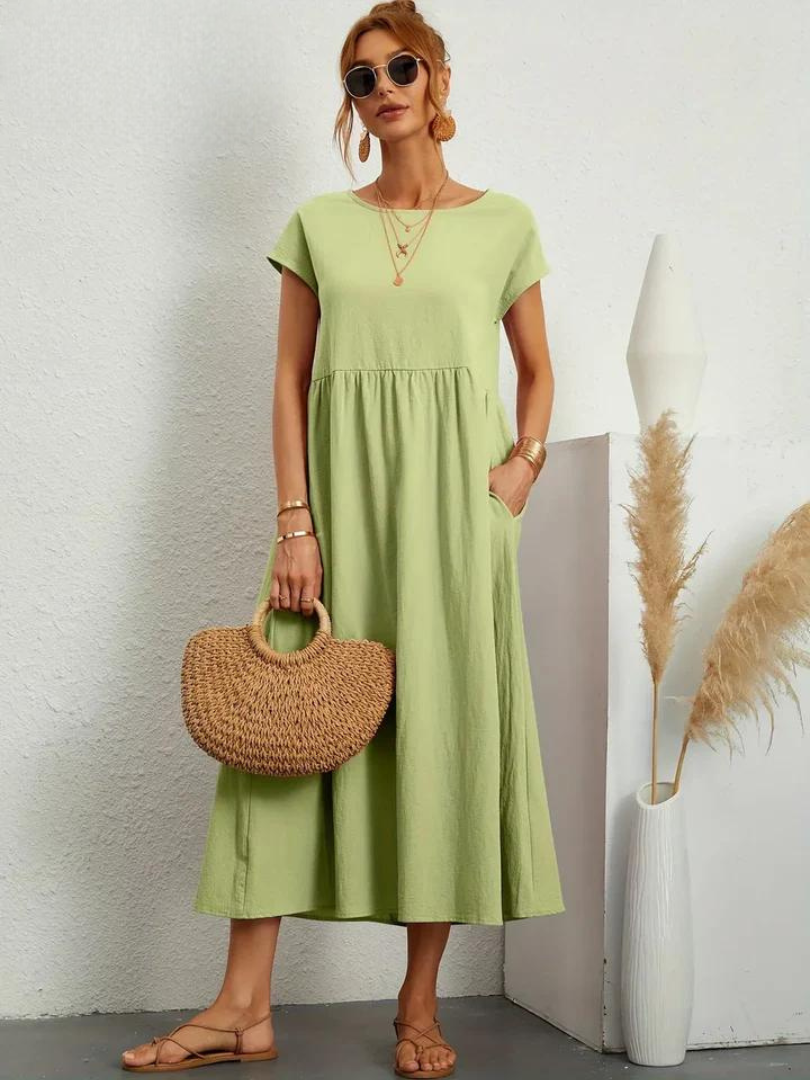 Marcia | Vestido de verano de tela premium en estilo Floating