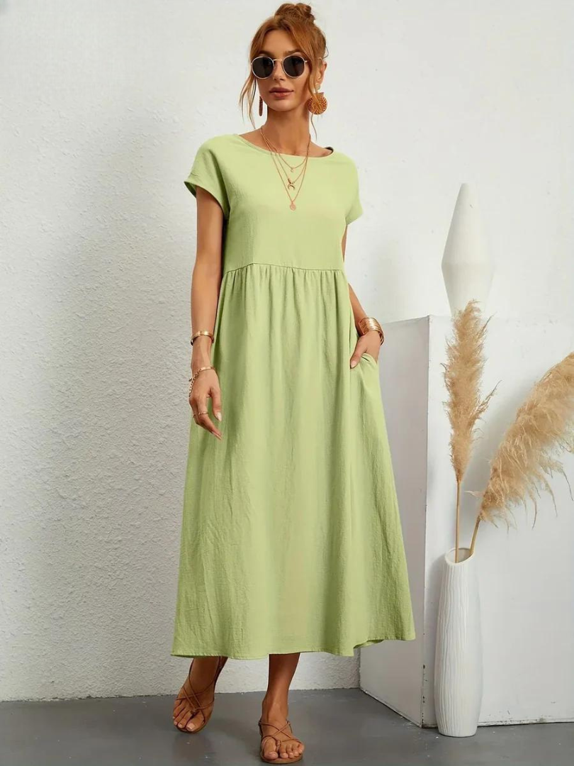 Marcia | Vestido de verano de tela premium en estilo Floating