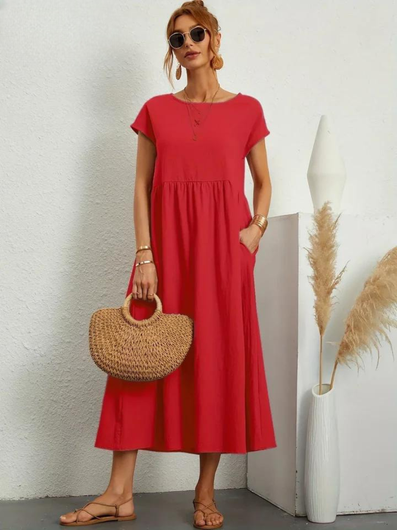 Marcia | Vestido de verano de tela premium en estilo Floating