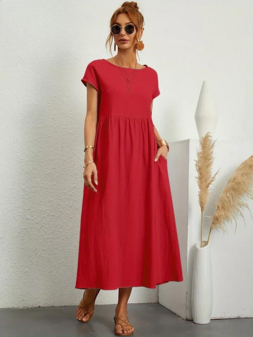 Marcia | Vestido de verano de tela premium en estilo Floating