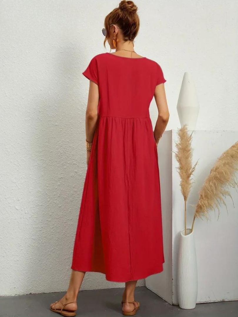 Marcia | Vestido de verano de tela premium en estilo Floating