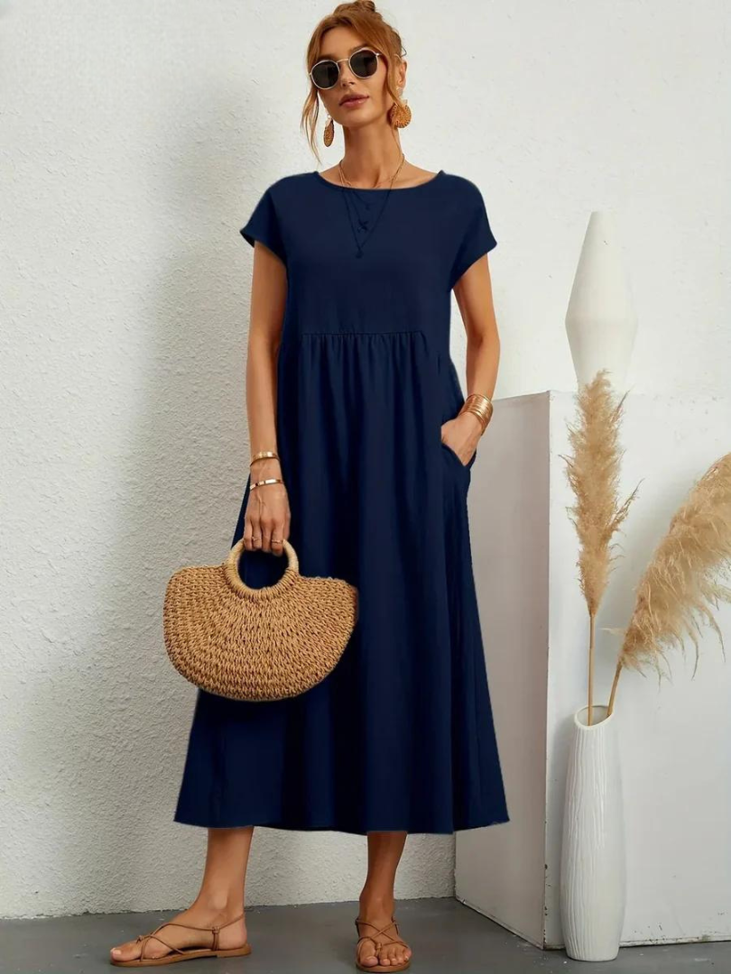 Marcia | Vestido de verano de tela premium en estilo Floating