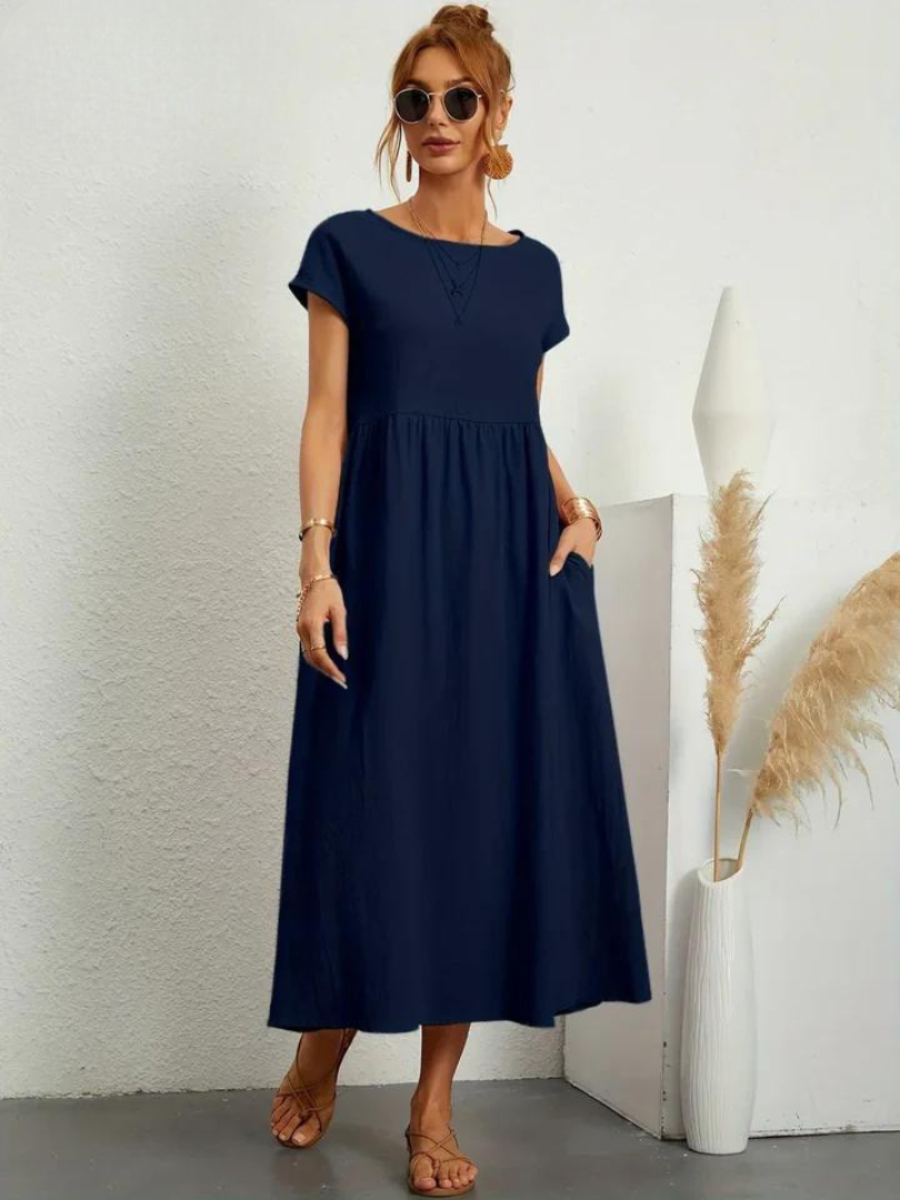 Marcia | Vestido de verano de tela premium en estilo Floating