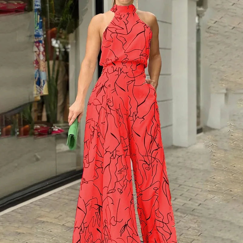 Beatrice - Elegante mono con cuello halter