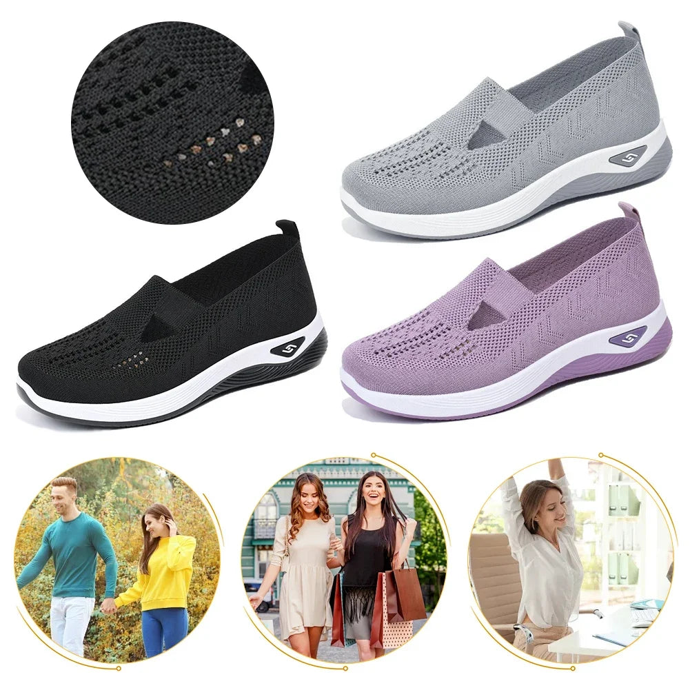 Zapatos minimalistas transpirables para mujeres – ortopédicos, antideslizantes y con soporte de arco