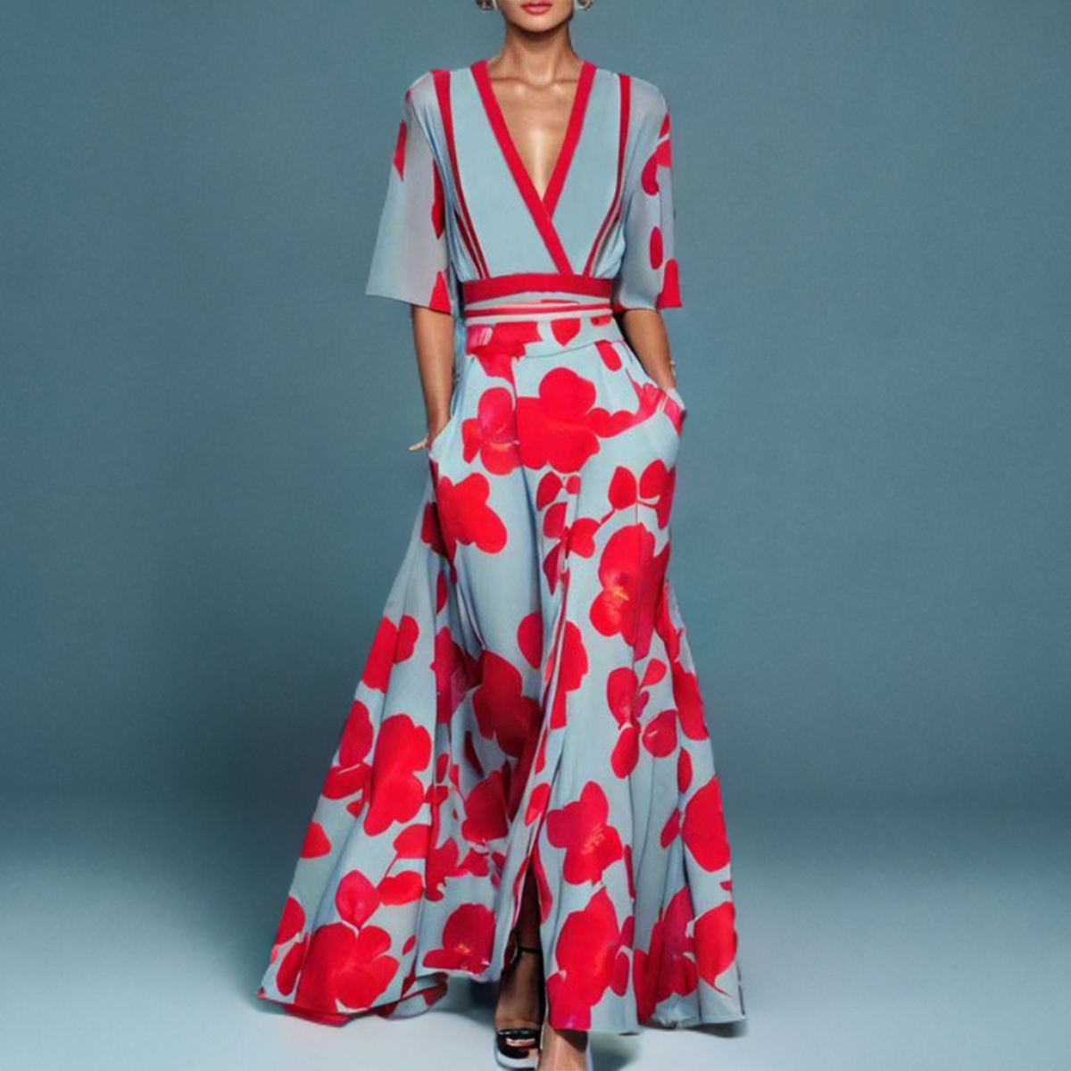 Andrina - Vestido con mangas elegantes