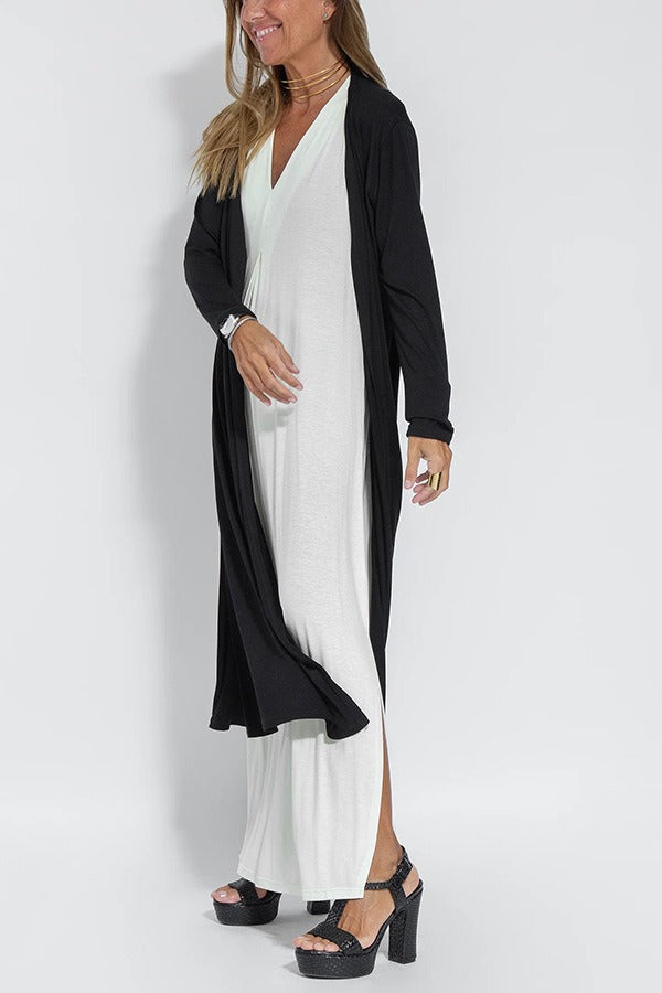 Carmela | Elegante vestido largo con chaqueta de punto