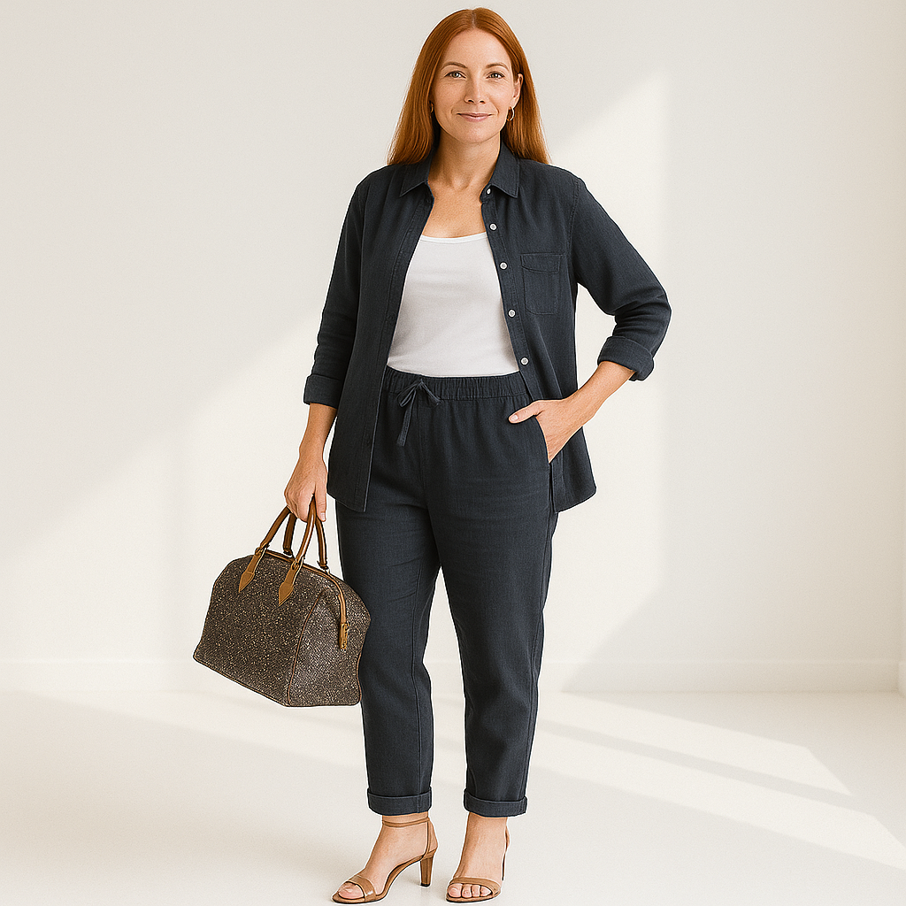 Zara | Conjunto de lino de 2 piezas