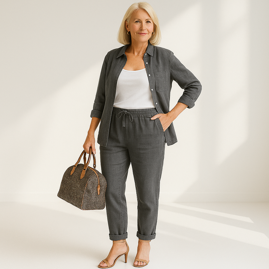 Zara | Conjunto de lino de 2 piezas