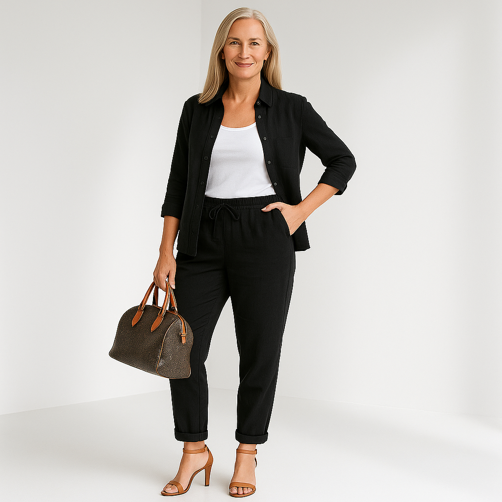 Zara | Conjunto de lino de 2 piezas