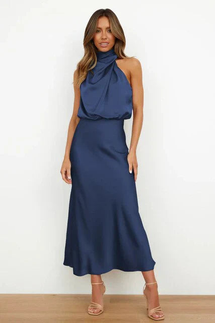 Benthe | Vestido Midi con Hombros Descubiertos