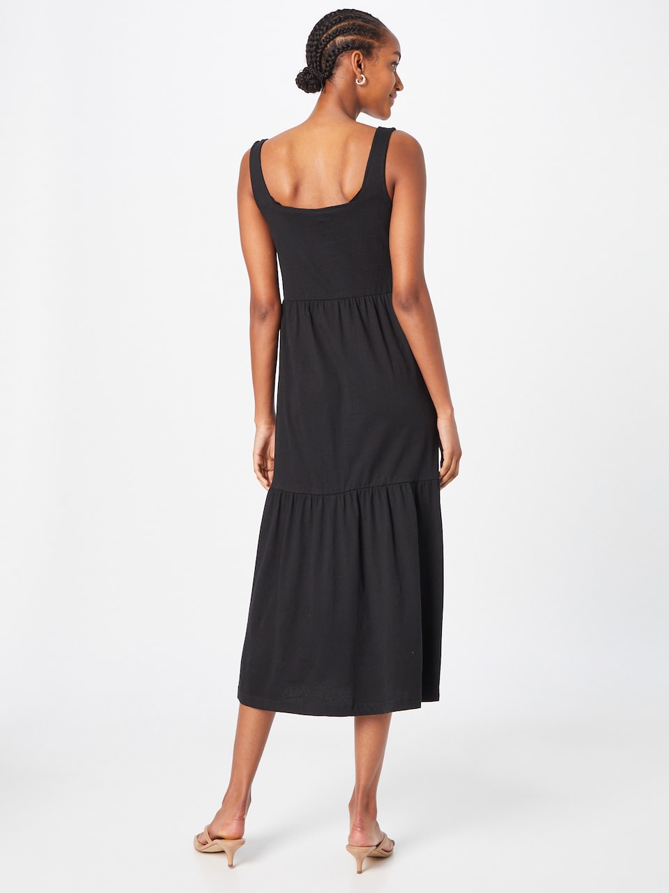 Vestido midi informal de verano con tirantes y diseño clásico