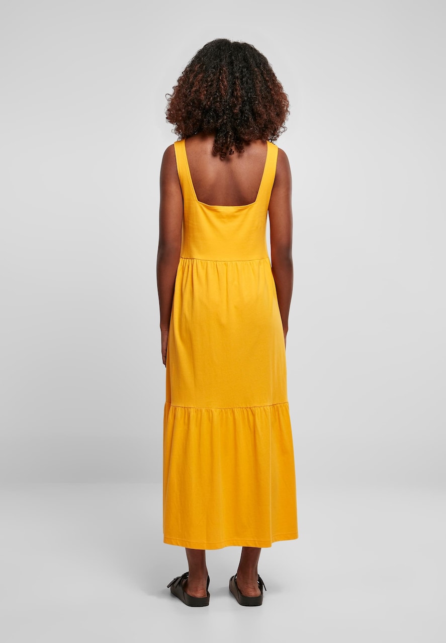 Vestido midi informal de verano con tirantes y diseño clásico