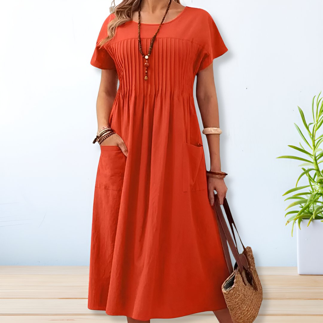 Amelia | Vestido Suelto de Uso Diario con Bolsillos