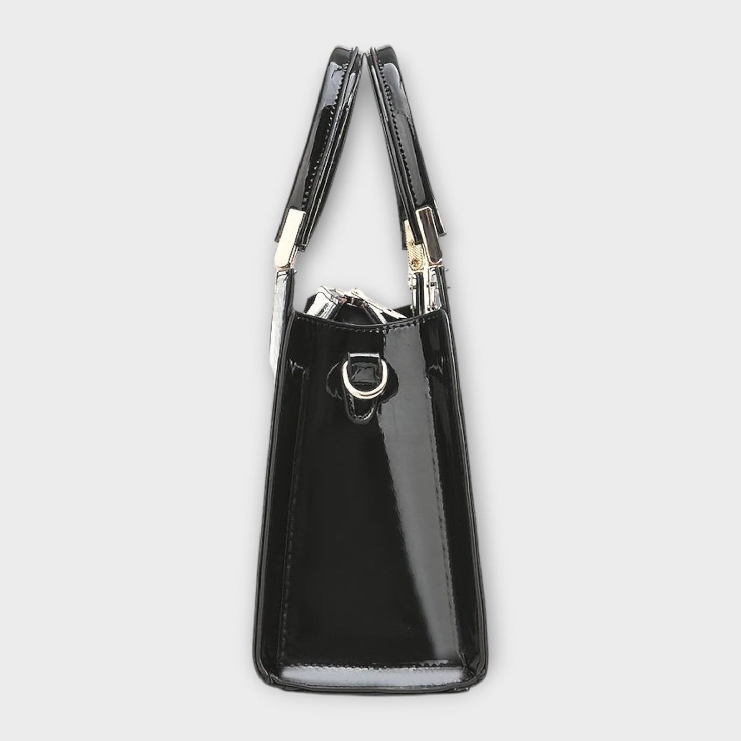 Rita. – Bolso de mano efecto cocodrilo brillante
