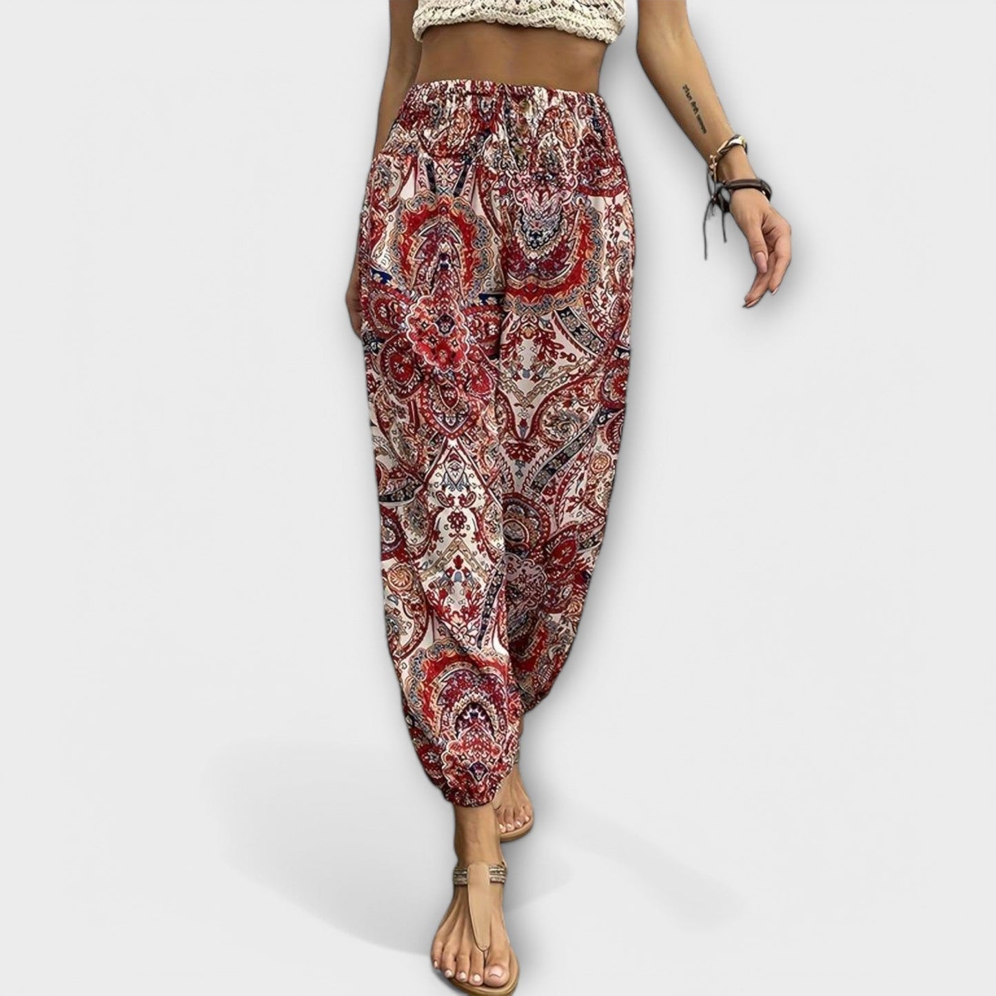 Scarlett – Pantalón con gráfico étnico