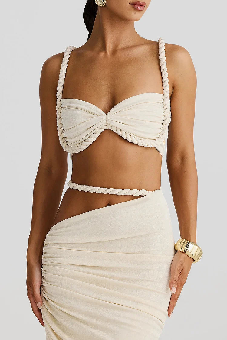 Alani | Falda Maxi Arrugada con Corte