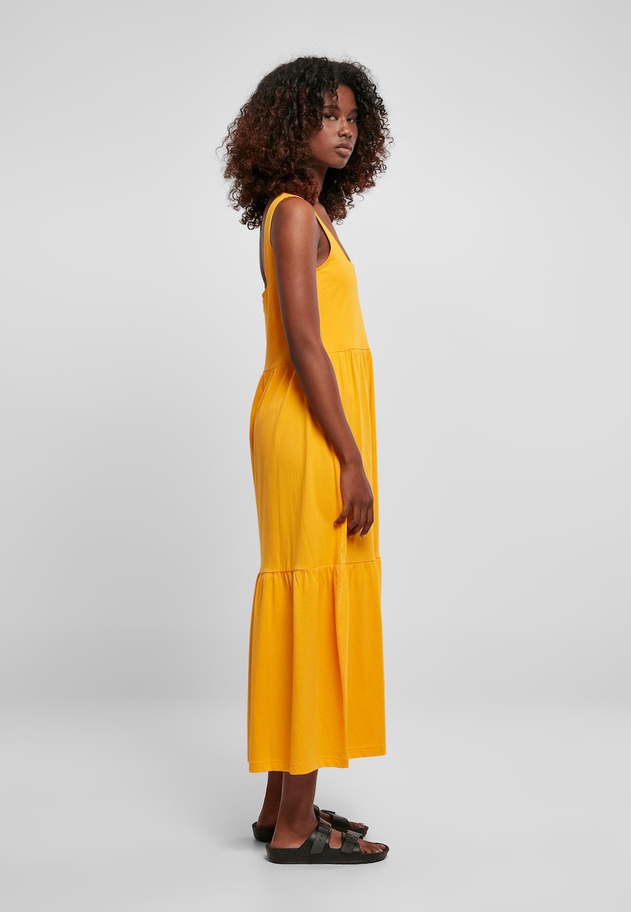 Vestido midi informal de verano con tirantes y diseño clásico