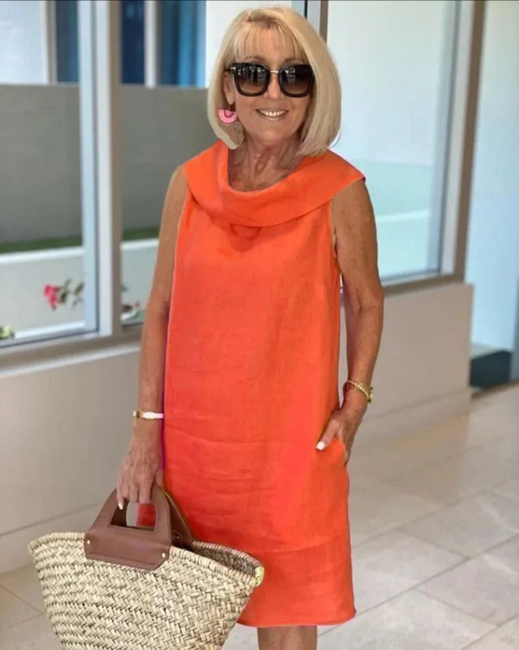 Mariella | Vestido de material premium arrugado