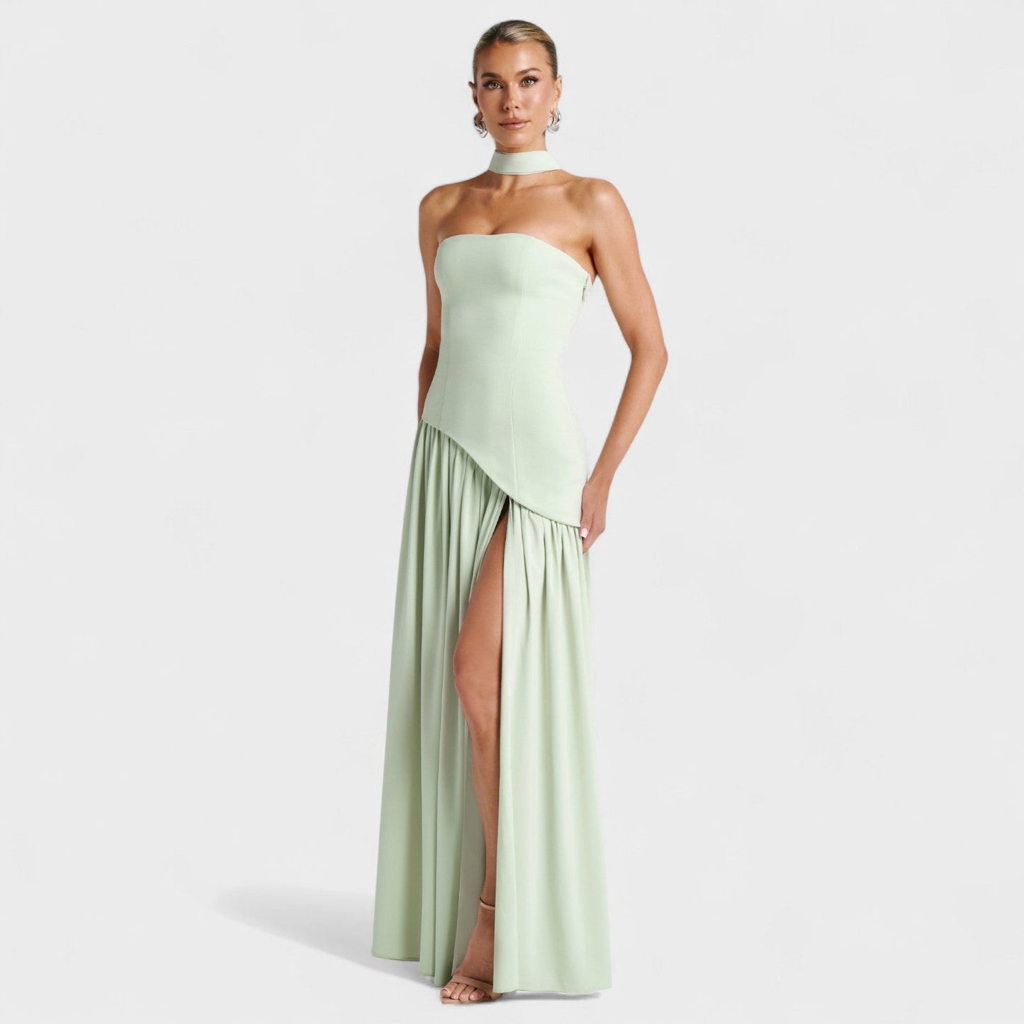 Vestido Maliyah - Corte Asimétrico Menta