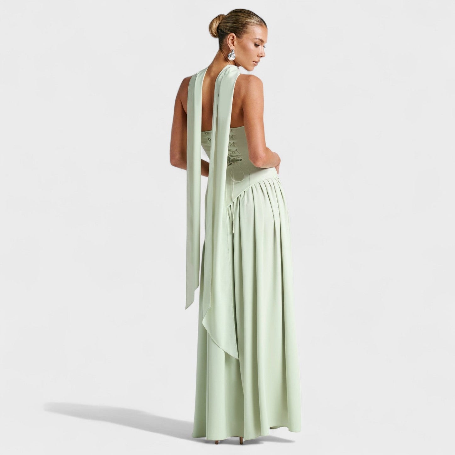 Vestido Maliyah - Corte Asimétrico Menta