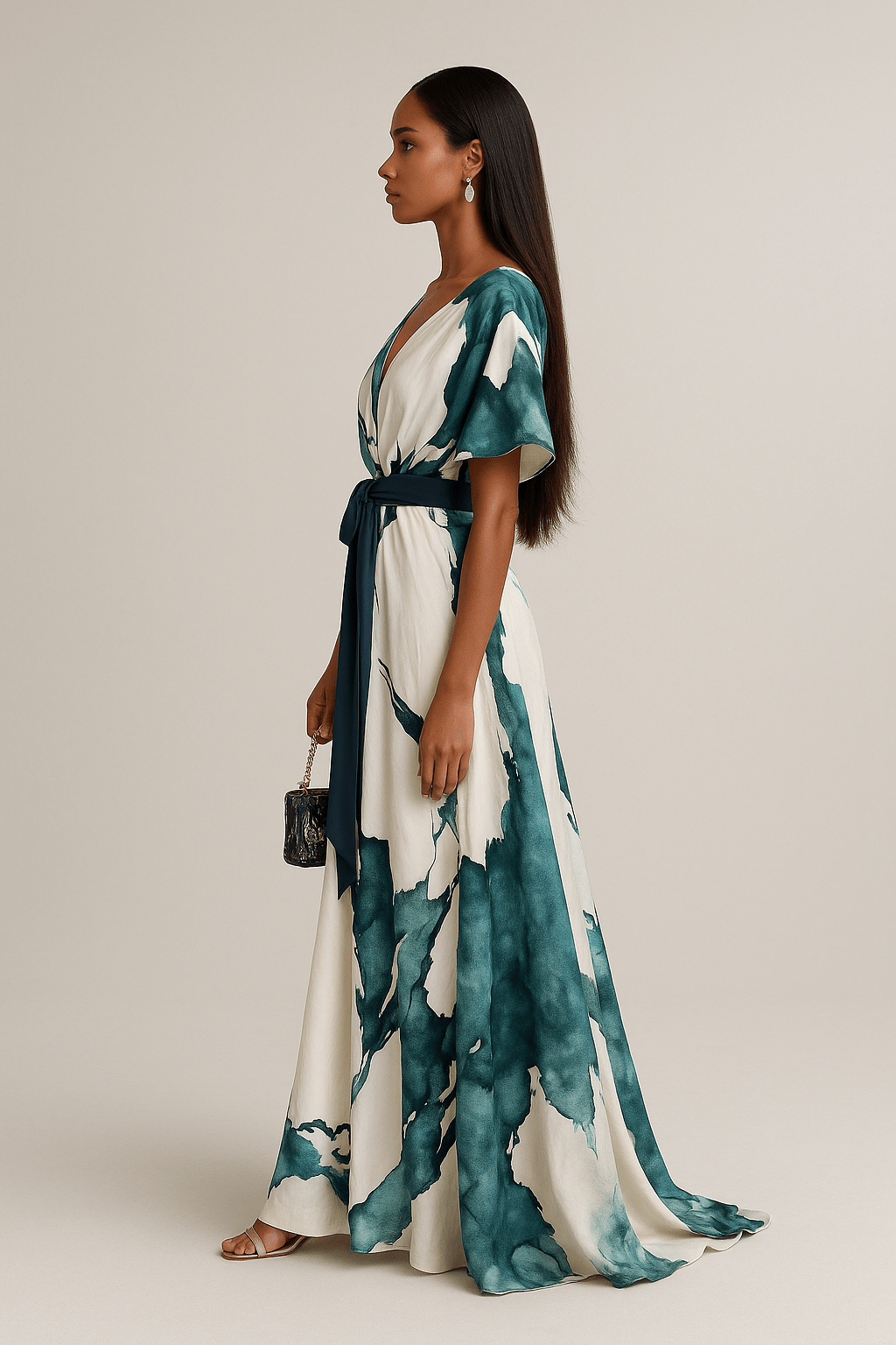 Nayla™ | Vestido Largo con Estampado Acuarela