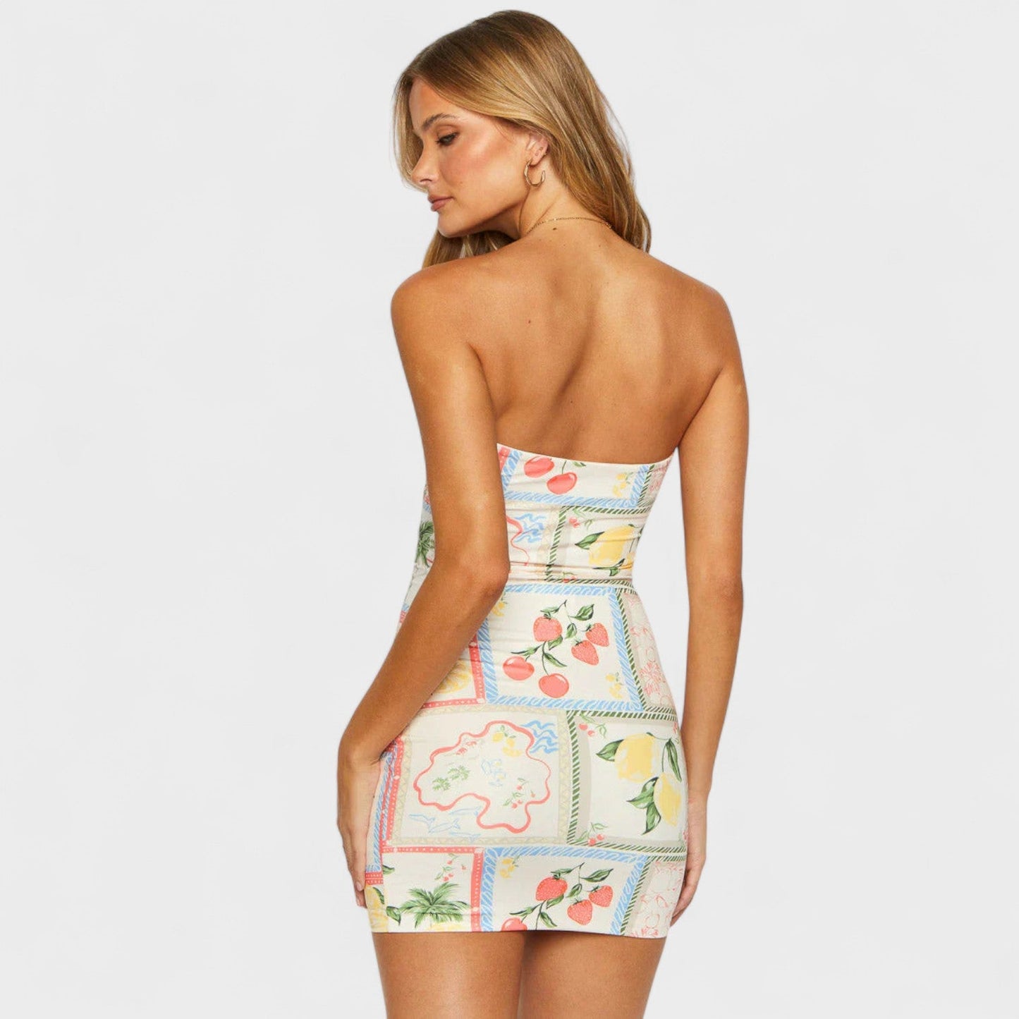 Roma – Vestido Mini Estampado Mediterráneo