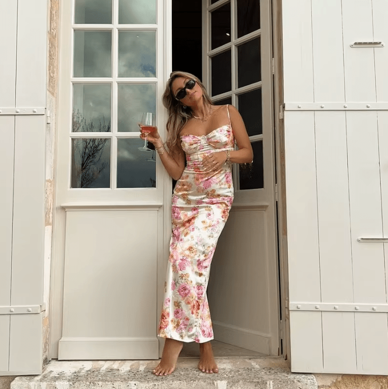 Beau | Vestido maxi veraniego con estampado de flores