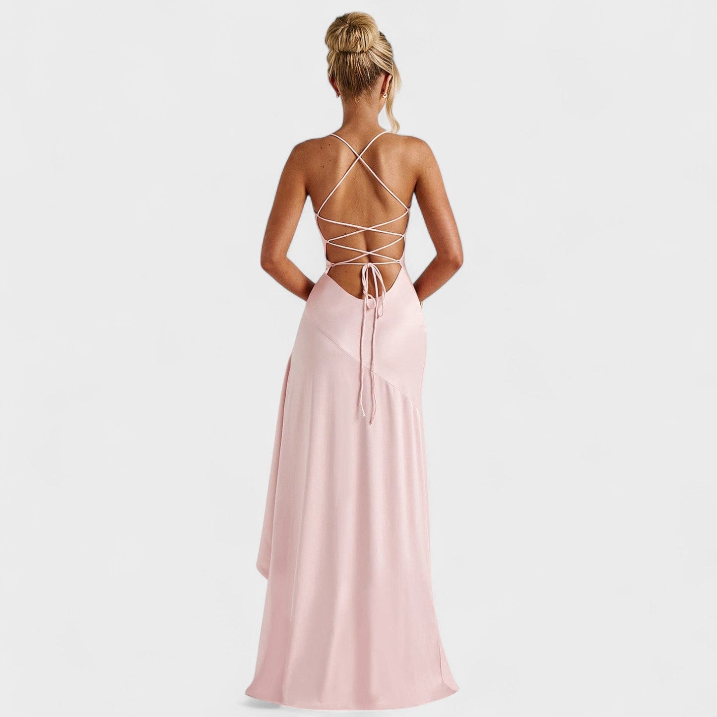 Vestido Maxi Samira Rosa Empolvado