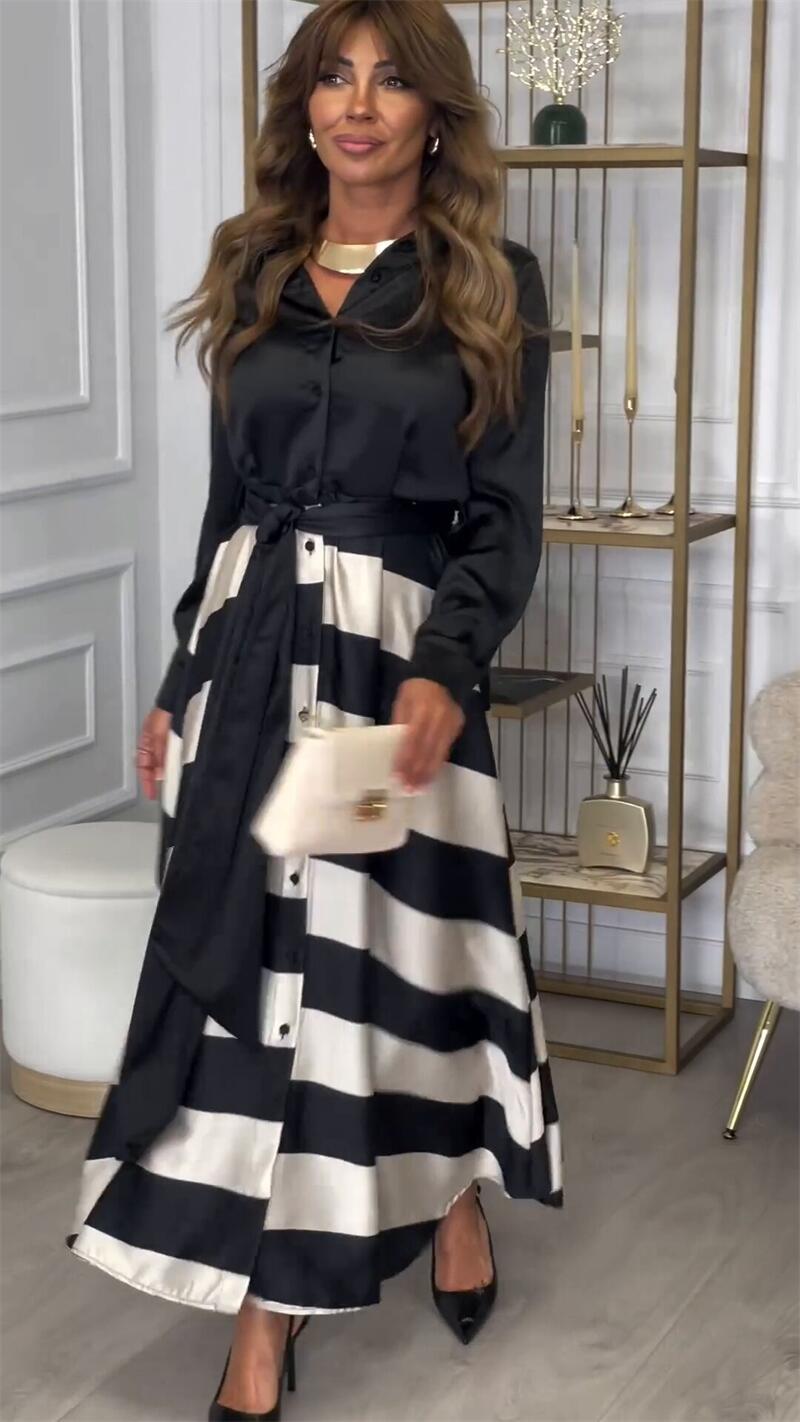 Yvonne | Vestido maxi a rayas