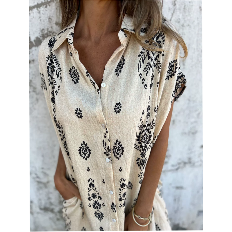 Sabina | Vestido Camisero Midi Estilo Boho