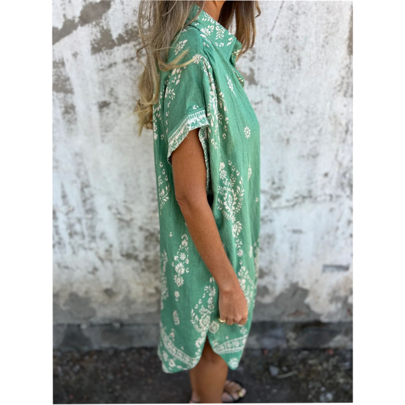 Sabina | Vestido Camisero Midi Estilo Boho