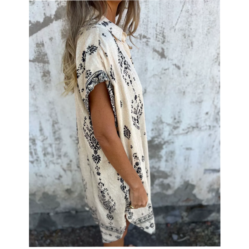 Sabina | Vestido Camisero Midi Estilo Boho