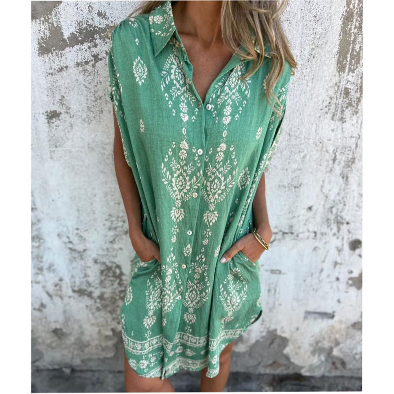 Sabina | Vestido Camisero Midi Estilo Boho