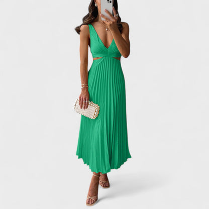 Eva – Vestido Plisado Midi