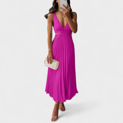Eva – Vestido Plisado Midi