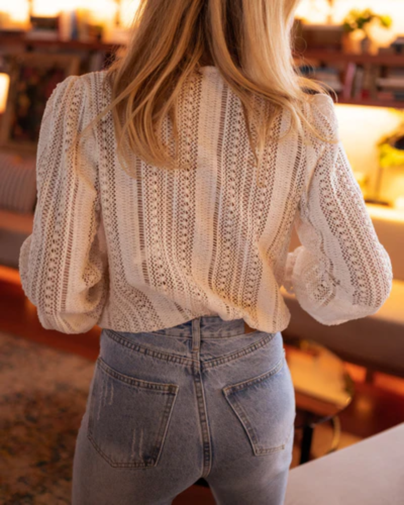 ZONBEAM - Blusa de ganchillo