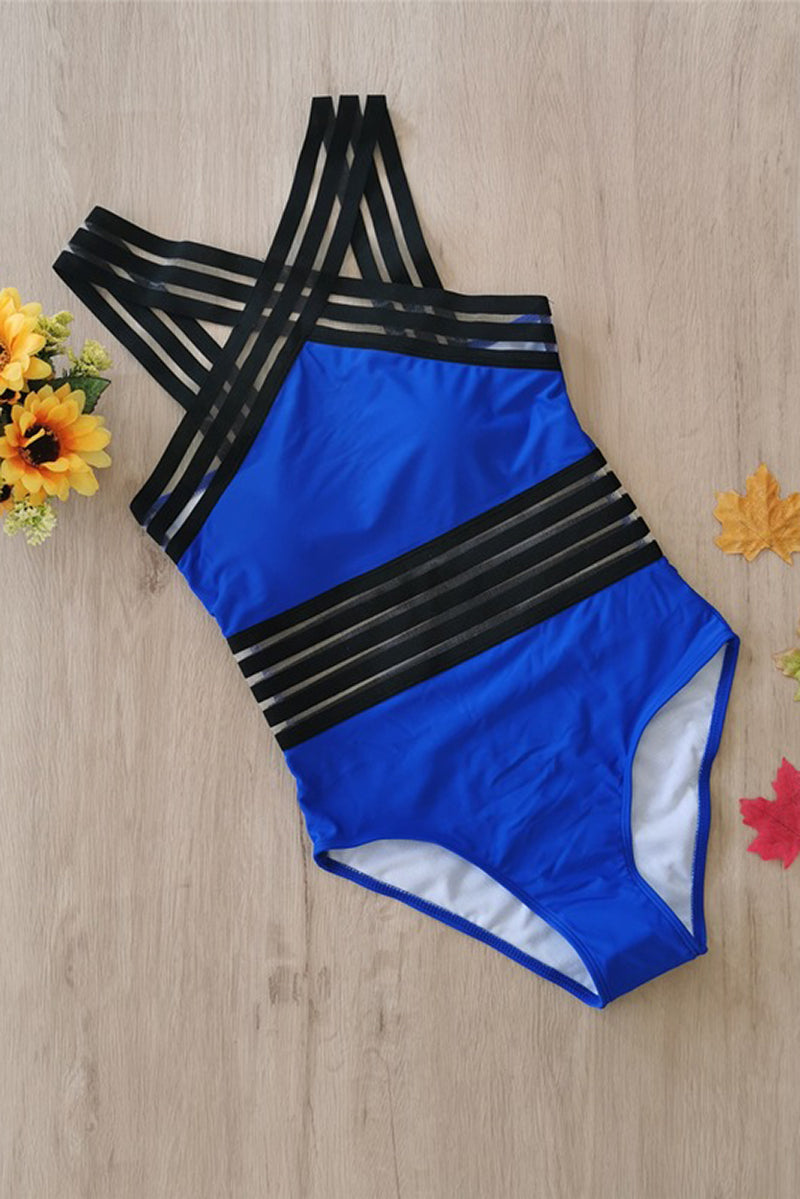 Traje de Baño Monokini con Cruce y Transparencia