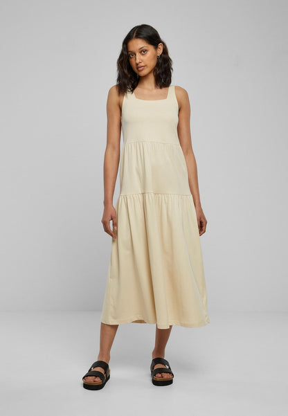 Vestido midi informal de verano con tirantes y diseño clásico
