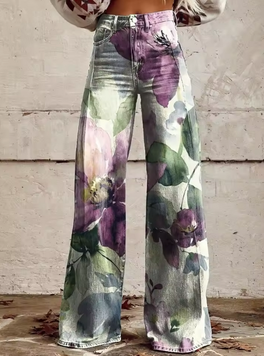 Alessia - Pantalones Boho Retro Chic